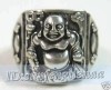 Exquisite tibetan tibet silver Carving amulet buddha jewelry men's ring   Q 15 
