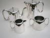 SILVER PLATED FOUR-PIECE TEA SET 