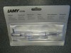 LAMY VISTA FOUNTAIN PEN WITH POUCH, MEDIUM NIB & CARTRIDGE (CLEAR PEN) BNIB  