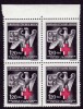 GERMAN NAZI EAGLE-RED CROSS BOHEMIA&MORAVIA SC#B21 VF/MNH BLOCK OF 4, PO FRESH 