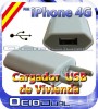 ADAPTADOR AC CARGADOR DE RED PLANO USB IPHONE 4 4G/3 3G 