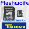 4 GB Micro SD*HC class*6 Traxdata - Top Qualität 4GB 