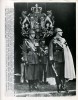 1940 Original Photo Romania Prince Mihai & King Carol Review Troops 