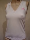WHITE ADIDAS SPORTS TOP - SIZE 12 
