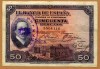 Billete 50 Pesetas Madrid 17 Mayo 1927, sello Republica 