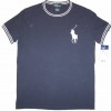 NWT Polo Ralph Lauren Boys Big Pony Mesh Crewneck Tee Shirt Size 7 Navy New 