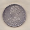 RARE1838 Reeded Edge / Capped Bust / Silver Half Dollar / Liberty + 13 Stars 