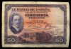 50 Pesetas Madrid 17 Mayo 1927, Con sello de la Republica. 
