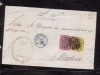 Spain 1865 cover front with official stamps from Barcelona to Madrid  
