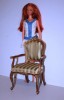 Very high quality 1:6 scale (Barbie size) carved chair 