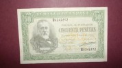 DIFICIL BILLETE DE 50 PESETAS 1940 SERIE D 