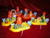 Playmobil 3574 Schlauchboot gelb orange Angler  Figuren Boote Fische Fischer