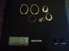 3 grams of 925 gold ear rings,1 ring ,1 diamond sapphire ear ring .scrap or wear 