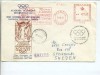 Olympics 70 years, meter mark cover from Greece 1966 
