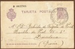 ENTERO POSTAL ED Nº 57 FECH TIPO PUENTE PREMIA DE MAR A BARCELONA 