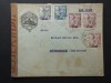 ♥►►B1484 1945 SPAIN AIRMAIL > UK- CENSORED COVER- NAIPES HERACLIO FOURNIER ENV◄◄ 