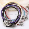 10PCS Multicolor Leather Cord Charm Beads Bracelet DIY Jewelry 