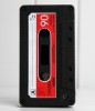 Black Cassette Tape Silicone Case Cover Skin for iPhone 4S 4G 
