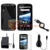 For Motorola Atrix 4G MB860 Case+USB Cable+2 Car Wall Charger+Screen Protector 