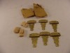Lot of 6 Vintage Brass National Hinges With Screws ~ 2 3/4