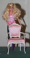 Very high quality 1:6 scale (Barbie size) carved chair 