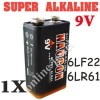 1 X 9V 6LF22 6LR61 Alkaline Battery 1604A PP3 