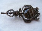 Vintage White Metal Miracle Celtic Scottish Agate Brooch 