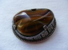 Vintage Large Miracle Agate Brooch 