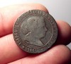003-INDALO- Spain. Isabel II. Nice 2 1/2 Céntimos de Escudo 1866 Barcelona !!!!! 