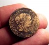 006-INDALO- Spain. Isabel II. Nice 2 1/2 Céntimos de Escudo 1867 Madrid !!!!!!!! 
