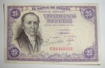 BILLETE ESPAÑA 25 PESETAS AÑO 1946 FLOREZ ESTRADA SERIE C EBC 