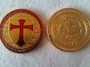 MONEDA MEDALLA TEMPLARIOS TEMPLAR TEMPLE CHAPADA ORO ONZA GOLD OZ 