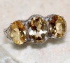 2ct Natural Citrine 925 Solid Sterling Silver Victorian Style Filigree Ring sz 6 