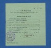 1933 impreso LICENCIA DE USO DE RADIO RECEPTOR, Sello Cuerpo de Telégrafos RARO 