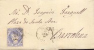 Año 1870 edifil 107 envuelta matasellos Ripoll Gerona