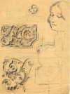 Dibujo a lápiz. Título: Rostro femenino y relieves escultóricos | eBay</title><meta name=