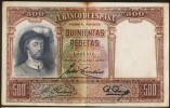 BILLETE DE 500 PTAS. DE 1931