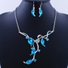 Wedding Party Blue Leaf Acrylic Alloy Earring Necklace 1Sets 46*4 cm | eBay</title><meta name=