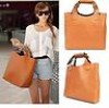  Vintage PU Leather Celebrity Hobo Tote Handbag Shoulder Shopper Bag Claybank Z 