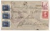  1939 SPAIN TO ARGENTINA CIVIL WAR REGISTERED CENSORED COVER, FANTASTIC FRANKING 