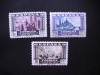 Virgen del Pilar de 1940 números Edifil 890, 895 y 897.
