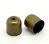  100 Bronze Tone Necklace End Tip Bead Caps 8x7mm(fit 6mm cord) 