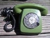  Wählscheibentelefon, gebraucht, Flamgrün 
