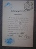 RARO DOCUMENTO ZARAGOZA 1942 SELLO HOSPITAL MILITAR CERTIFICADO ENVÍO CARTA