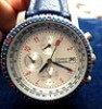  Esprit Damen-Chronograph mit blauer Lünette und blauem Lederband 4QU4061 