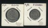 Monedas de 1 y 2 pts 1937 Euskadi