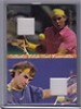  2012 Ace Authentic Grand Slam 3 Rafael Nadal Roger Federer Dual Shirt Swatch 