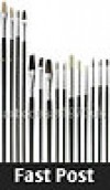  15 PC Paint Brush Set Flat Pointed Round Warhammer Figure Scenery Airfix 