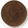  Sharp 1879 Spain 10 Centimos of Alfonso XII 