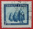  1938 Ejercito Y Marina Ed 849 º 3c Azul Matasellos Correo Franquicia 